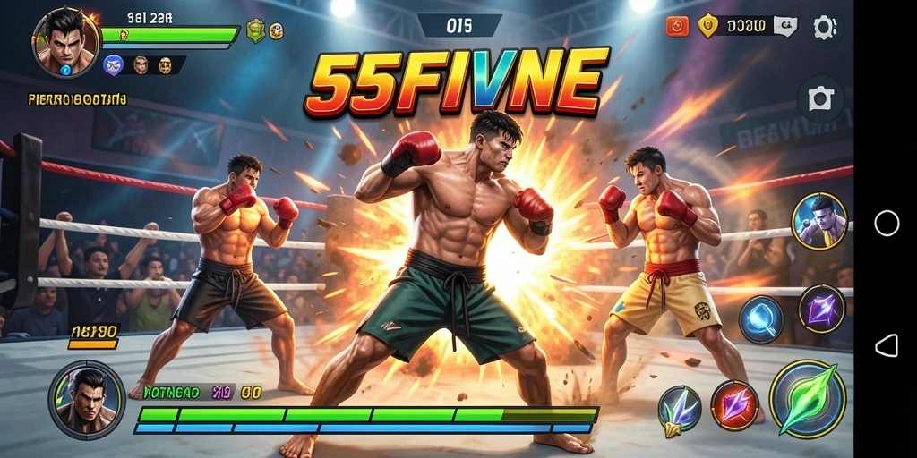 Tampilan gameplay 55FIVE yang seru dan menegangkan.