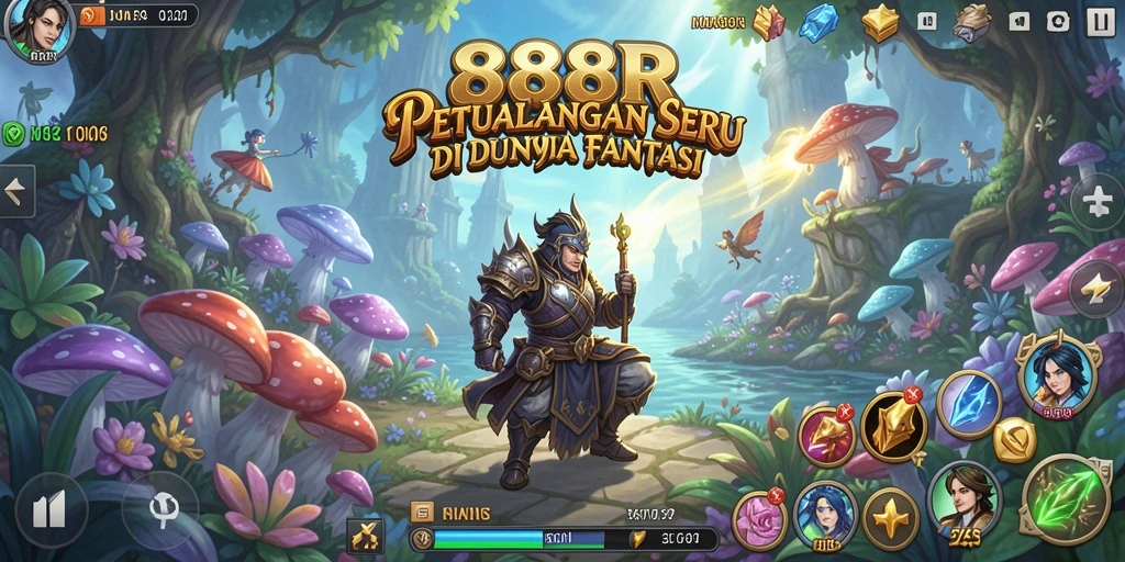 Tampilan gameplay 888R yang menampilkan misi petualangan seru.