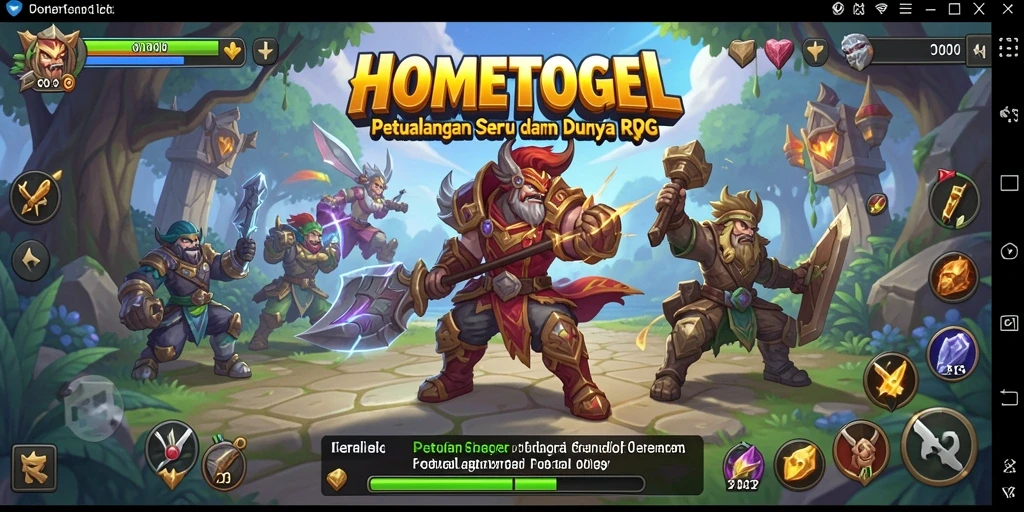 Tampilan screenshot gameplay RPG HOMETOGEL yang mendalam dan menarik.