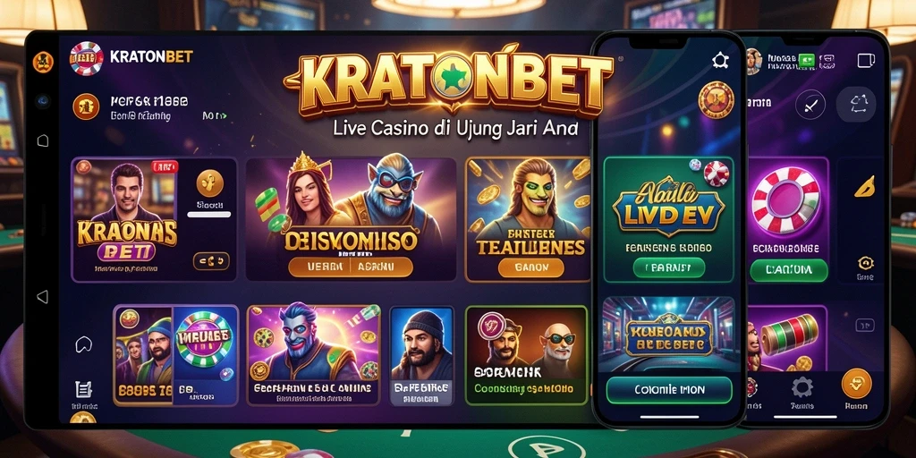 Tampilan gameplay Live Casino KRATONBET yang seru dan interaktif.