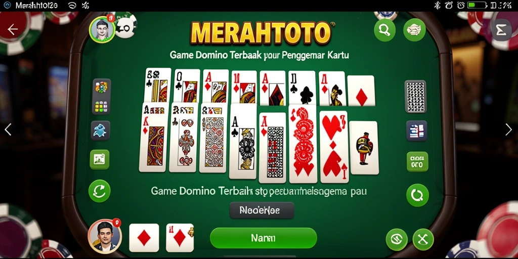 Tampilan gameplay Domino di MERAHTOTO yang menarik dan interaktif.
