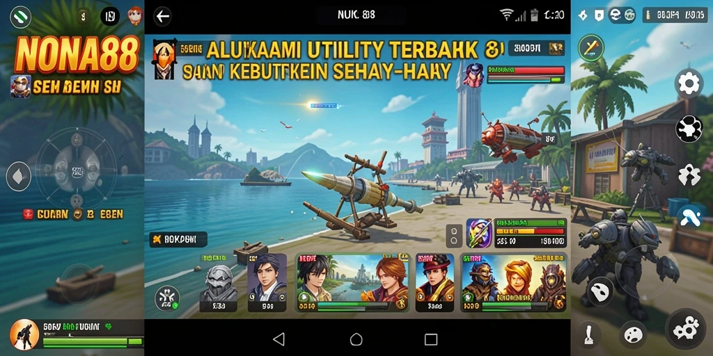 Tampilan aplikasi NONA88 yang sederhana dan fungsional.