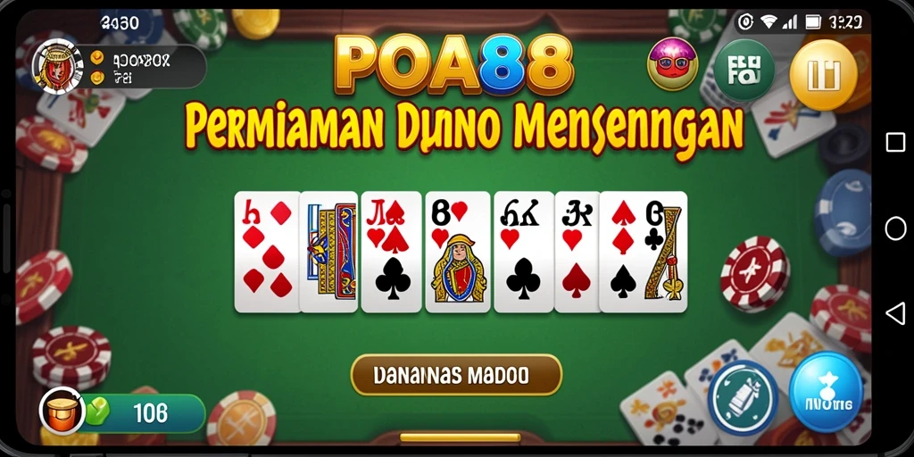 Tampilan gameplay menarik dalam POA88, menunjukkan keasyikan bermain Domino.