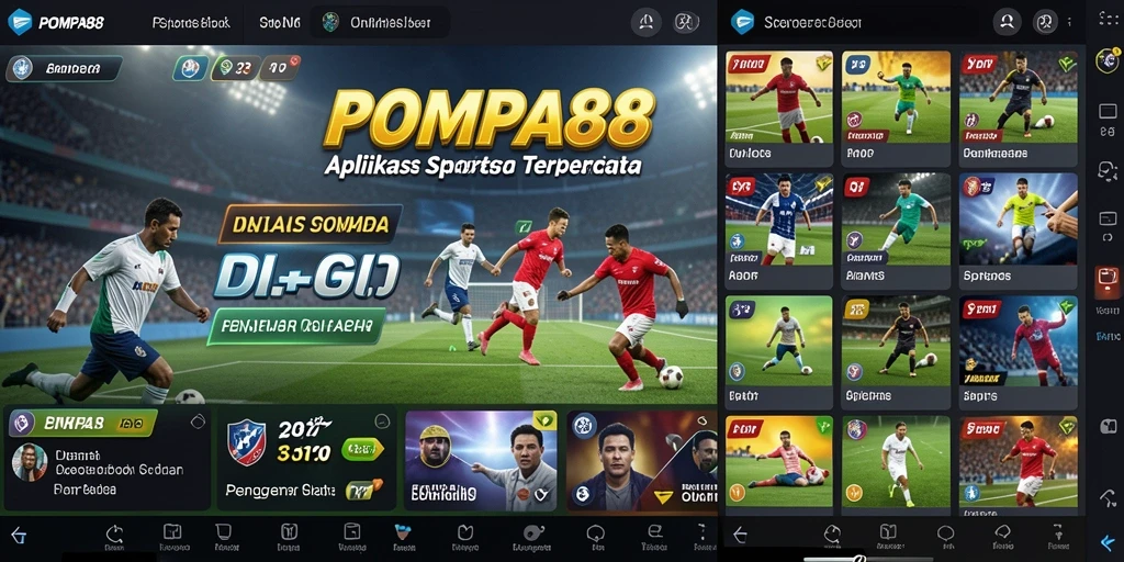 Tampilan screenshot utama POMPA88 yang menunjukkan fitur taruhan olahraga.