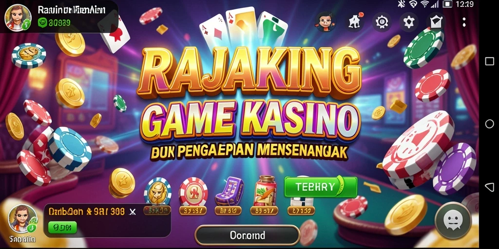 Tampilan gameplay menarik di aplikasi Kasino RAJAKING.